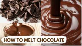 HOW TO MELT CHOCOLATE- BEST WAY! easy way of melting chocolate on stove-top, correct method