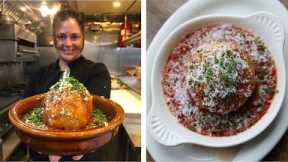 How To Make Rice Balls Stuffed With Meat Sauce From Scopa Menu | Chef Antonia Lofaso