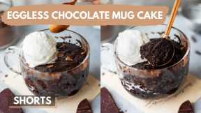 Eggless Chocolate Mug Cake | 2 Minute Chocolate Mug Cake Recipe in Microwave | Simple & Easy