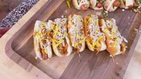 How To Make Rach's NYC Dogs With Sabrett's-Style Onion Sauce + Sauerkraut