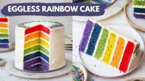 Eggless Rainbow Cake from scratch | Epic 6- Layer Rainbow Cake at Home | Bake With Shivesh