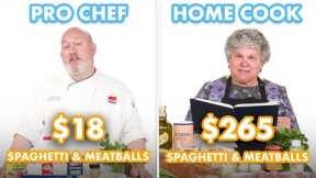 $265 vs $18 Spaghetti & Meatballs: Pro Chef & Home Cook Swap Ingredients | Epicurious