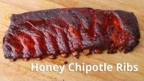 Honey Chipotle Ribs on a Weber Grill