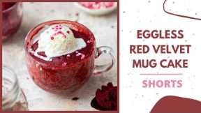 Eggless Red Velvet Mug Cake | Red Velvet Cake in 70 Seconds #SHORTS