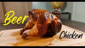 How To Beer Chicken Charcoal Grill Easy Simple