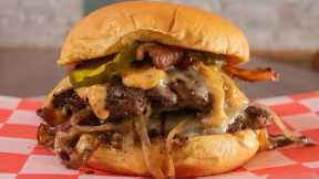 How To Make The Fonz Bacon Double Cheeseburger From The Meat Up Grill | Chef Michael Fiore