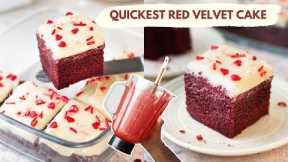 Eggless, No OTG Red Velvet Cake in 10 minutes! Blender Red Velvet Cake In Microwave