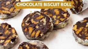 No Oven, Eggless Chocolate Biscuit Roll |5 Ingredients ONLY | Choc Salami | Chocolate Biscuit Cake