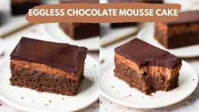 Eggless Chocolate Mousse Cake Recipe | Triple Chocolate Pastry At Home | Bake With Shivesh