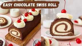 How To Make Chocolate Swiss Roll- Detailed Recipe Video With Tips and Tricks | Swiss Roll recipe