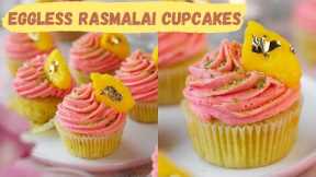Rose Rasmalai Cupcakes For Diwali | Eggless Recipes | Eggless Cupcakes With Rasmalai Surprise