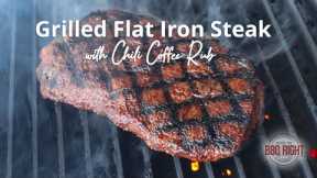 Grilled Flat Iron Steak with Chili Coffee Rub