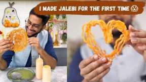 I Made The World's LARGEST Jalebi?? & HEART Shaped Jalebi Recipe | How to Make Jalebi at Home