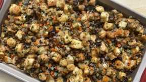 How to Make Stuffing 2 Ways (with Sausage and with Mushrooms) | Marc Murphy