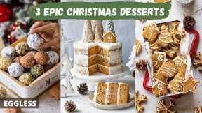 My Favorite Christmas Desserts | Three Eggless Christmas Dessert Recipes
