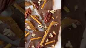 Can't Believe I Made This With 3 Ingredients! ? Toffee Chocolate Bars #SHORTS
