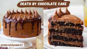 Death By Chocolate Cake + Oven Giveaway | Eggless Chocolate Cake | No Condensed Milk, No Curd