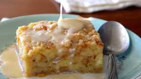 How to Make Bread Pudding with Whiskey Cream Sauce | Cowboy Cooking