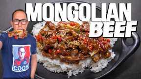 MONGOLIAN BEEF AT HOME BUT JUST LIKE YOUR FAVORITE CHINESE TAKEOUT! | SAM THE COOKING GUY