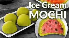 Watermelon Mochi Ice Cream Recipe | How To Make Mochi Ice Cream
