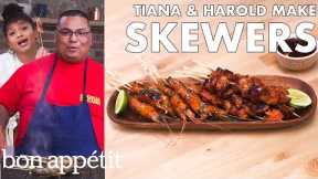 Tiana & Harold Make Skewers Two Ways | From The Home Kitchen | Bon Appétit