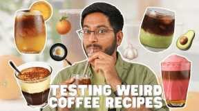 OMG! Testing WEIRD Coffee Recipes ?? Viral Coffee Recipes and Combinations! #testedbyshivesh