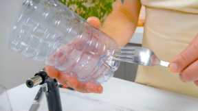 Heat A Fork & Poke 4 Holes In A Plastic Bottle For A Cookies & Cream Cake Specialty