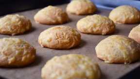 Delicious sweet biscuits with salty cheese.
