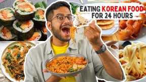 Eating ONLY Vegetarian KOREAN food for 24 Hours 😱😳 Indian Trying Korean Dishes For The First Time