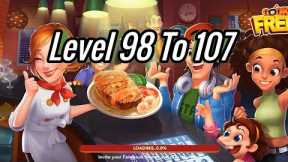 Cooking frenzy: Chef Restaurant Crazy Cooking Game|Level 98 To 107 |Games land|Android/IOS gameplay