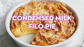 Condensed milk custard filo pie | taste.com.au