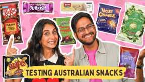 TASTING AUSTRALIAN SNACKS WITH @Dolly Singh DID WE LIKE ANYTHING🤢 TESTING INTERNATIONAL SNACKS