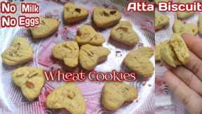 Wheat Cookies Recipe| Atta Biscuits Recipe| How to make whole wheat Cookies|Nan khatai Recipe