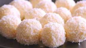 No bake coconut balls with sweetened condensed milk | easy coconut balls recipe