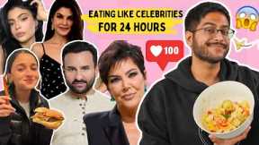 EATING LIKE CELEBRITIES FOR 24 HOURS 😎 TESTING CELEBRITY RECIPES ft Alia Bhatt, Kylie Jenner & more