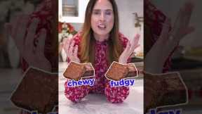 Fudgy or Chewy Brownies: Which One is Better?!  #shorts
