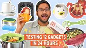 OMG😳😳 TESTING 12 GADGETS IN 24 HOURS | ONLINE SHOPPING RECOMMENDATIONS | KITCHEN TOOLS REVIEW
