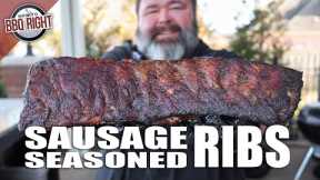 My NEW Favorite Way to Smoke BBQ Ribs... | Sausage Seasoned Rib Recipe
