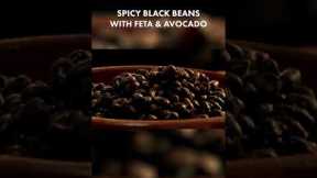 Spicy black beans with feta & avocado #shorts