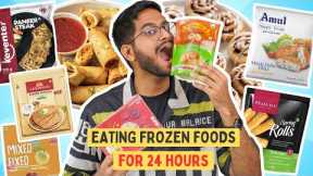 WHAT😳 EATING ONLY FROZEN FOODS FOR 24 HOURS | DID I LIKE ANYTHING? REVIEW + CHALLENGE