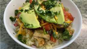 Doctor-Approved Healthy Low-Carb Chicken Burrito Bowls