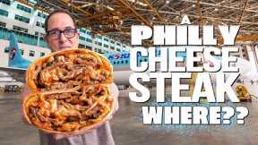 YOU WON'T BELIEVE WHERE WE MADE THIS INSANE PHILLY CHEESESTEAK... 🤤✈️ | SAM THE COOKING GUY