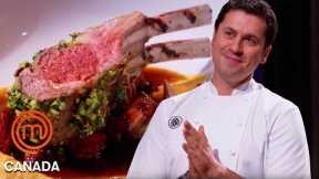 Claudio Aprile Cooks A Lamb Dish Alongside The Chefs | MasterChef Canada | MasterChef World
