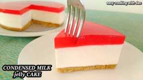 CONDENSED MILK Jelly cake | Most delicious cake recipe | easy cooking with das | dessert recipe |