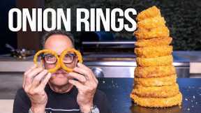 THE MOST INSANELY DELICIOUS AIR FRYER ONION RINGS! | SAM THE COOKING GUY