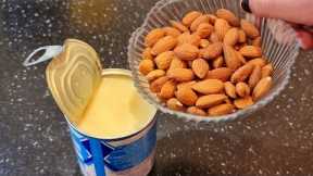 Beat Condensed Milk with Almonds! You'll be Amazed! Dessert in a Minute. No Baking !