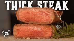 How To Grill A THICK Steak - Perfect for Gas or Charcoal Grills!